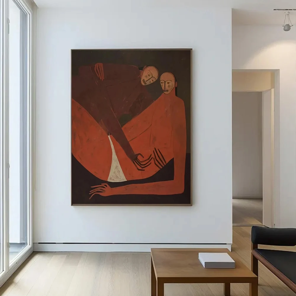 peinture-a-l'huile-abstraite-100-faite-a-la-main-sur-toile-style-retro-figures-art-mural-grande-peinture-murale-pour-la-decoration-du-salon-a-la-maison