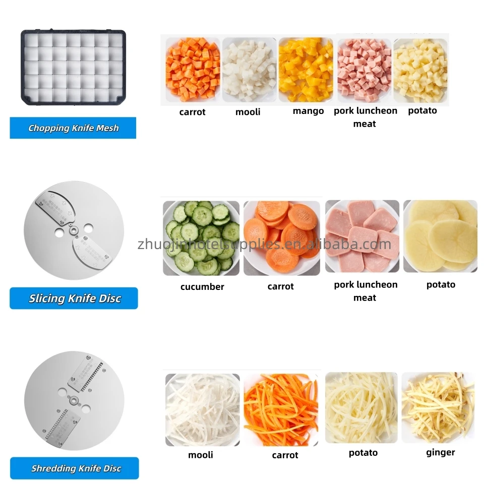 High Efficiency Electric Kitchen Shredding Machine Multi-functional 220v Vegetables & Potato Lemon Slicer for Restaurant Use