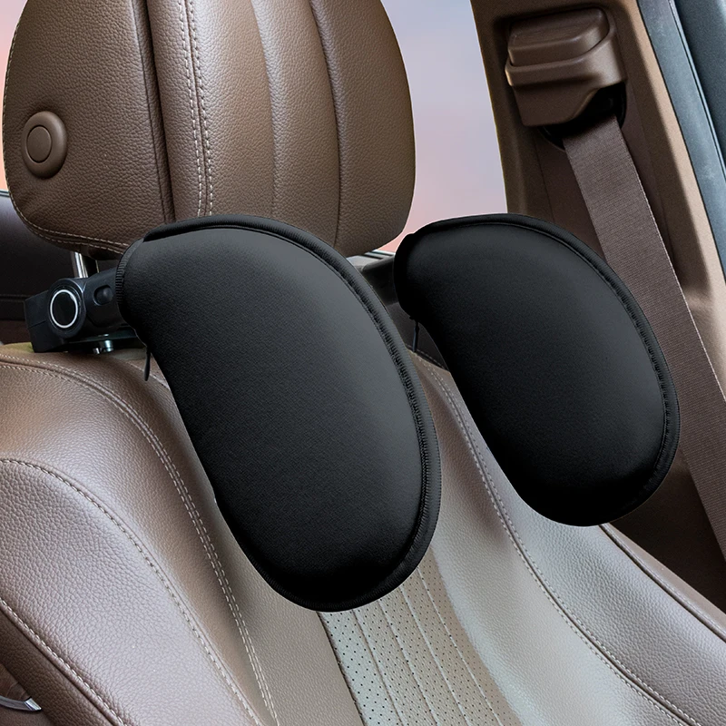 

Auto Cervical Pillow Ergonomic 360° Adjustable Memory Foam & Side Pads One-Click Sleep Headrest for BMW Benz Car Travel