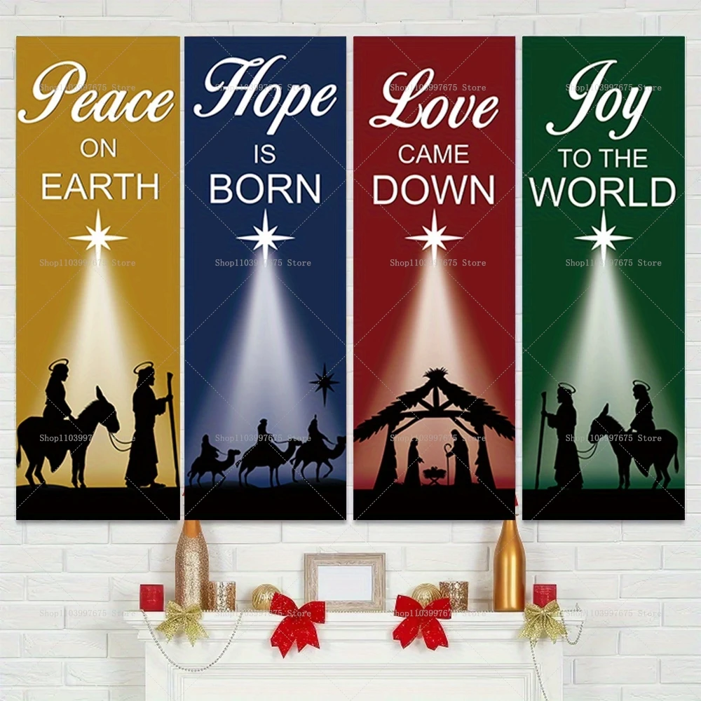 4pcs Nativity Scene Silhouette - Photography Architecture recension och pris