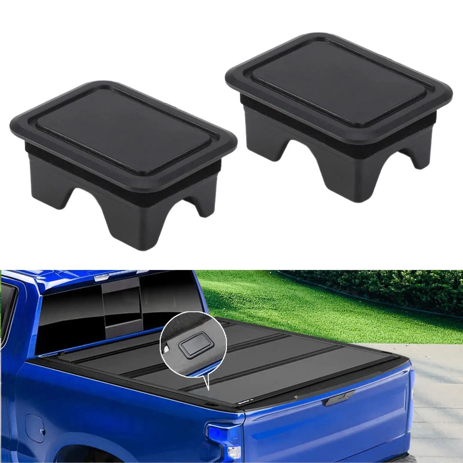 2Pcs Stake Pocket Cover Replaces High Performance Rear Truck Bed Rail Stake