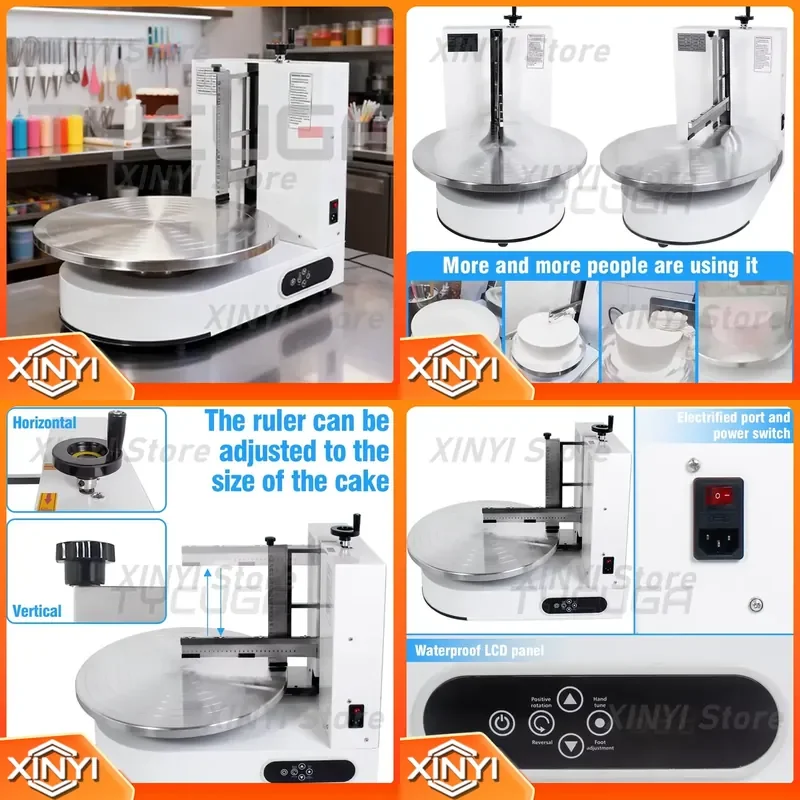 for Automatic Cake Icing Machine 4-18 Inch Birthday Cake Frosting Spatula Cream Smoother Baker Aid Tool Buttercream Even