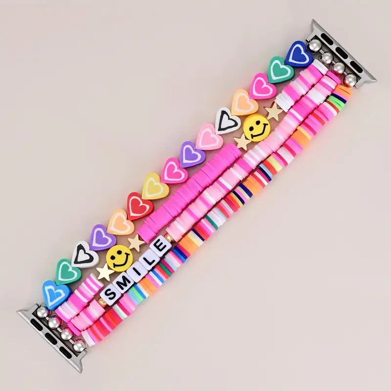 

Bohemian bead bracelet compatible with iWatch strap 38mm 40mm 41mm 42mm 44mm 45mm 49mm for women, fashionable handmade elastic s