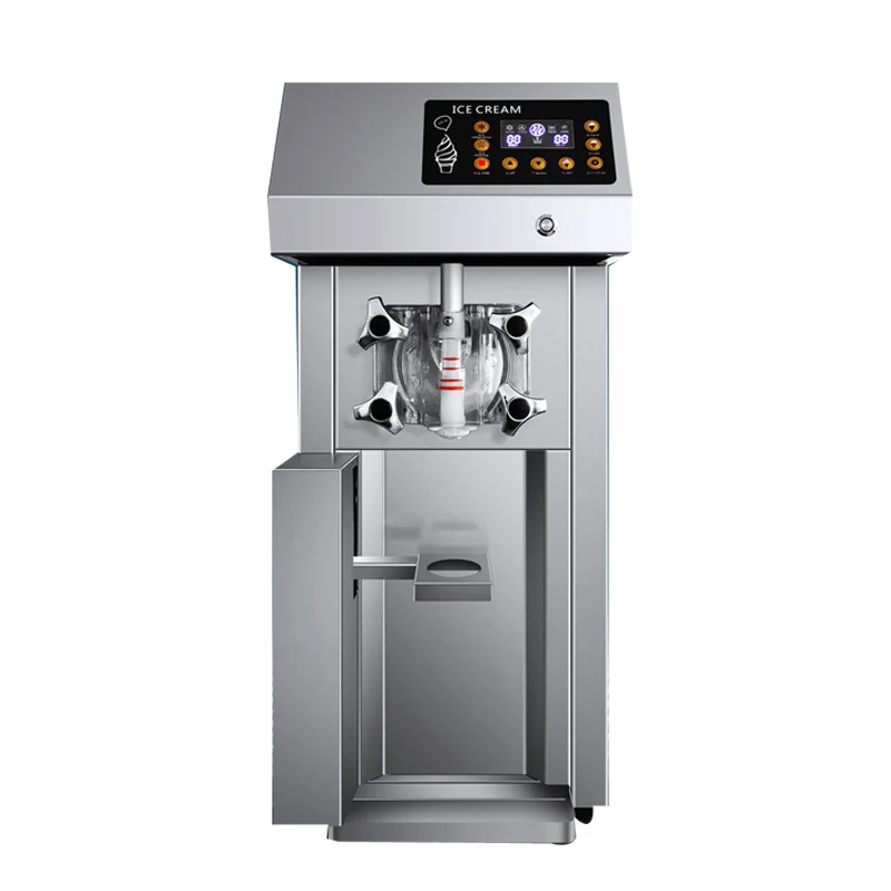 New Type Single Flavor Super Silence Desktop Gelato Maker / Commercial Mini Soft Ice Cream Machine