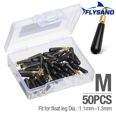 FLYSAND Поплавки для рыбалки 50 шт., черные
