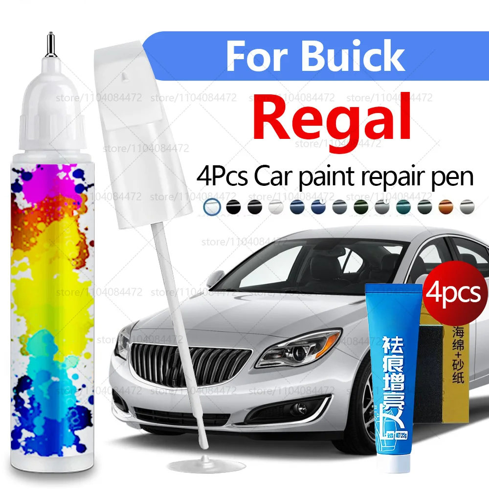 Car Paint Repair Pen For 1973-2020 Buick Regal Paint Scratch Repair Accessories 4PCS Black White Red Blue Silver Green Gray