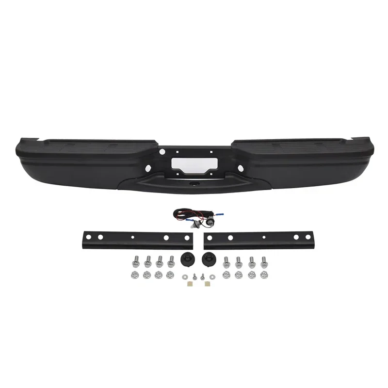 Auto Part Black W/O Sensor Holes Rear Bumper For Ford F250 Super Duty 2001-2007 FO1101121