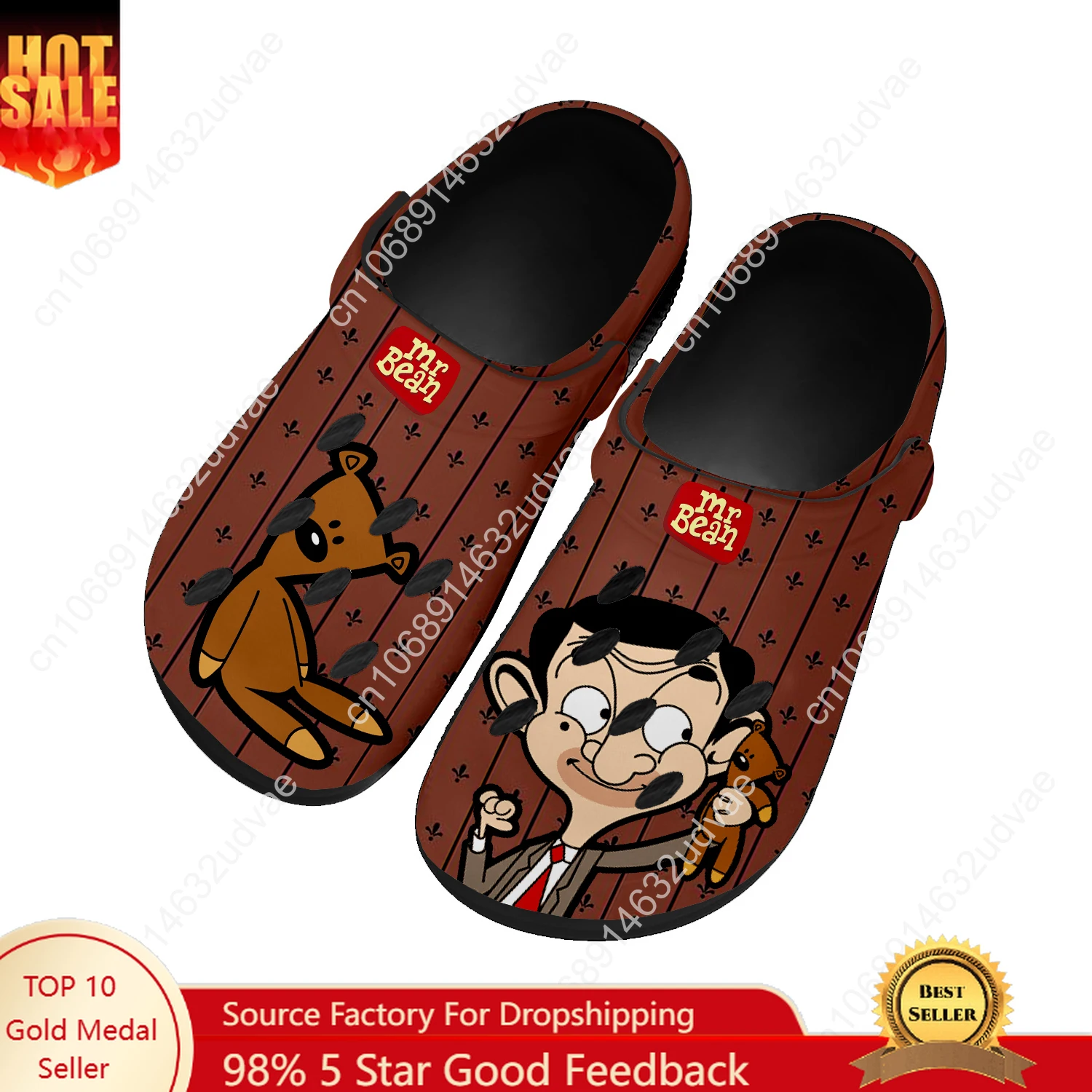 

M-Mr B-Beans Water Shoes Mens Womens High Quality Home Garden Clogs Customizd Sandals Beach Breathable Hole Slippers