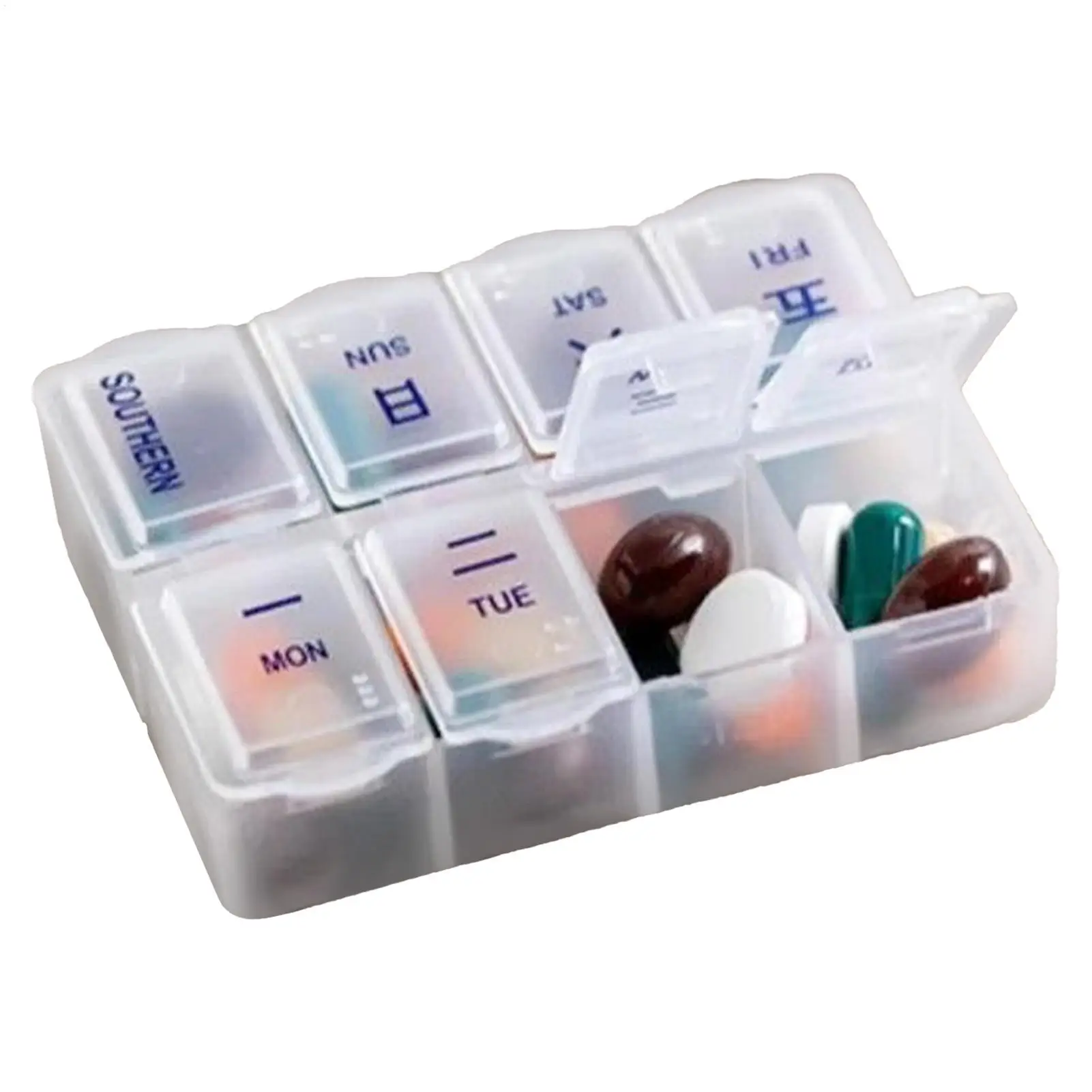 Weekly 8 Grids 7 Days Pill Box Portable Travel Pill Cases Organizer Pill Container Storage Tablets Vitamin pillbox Pill Organize