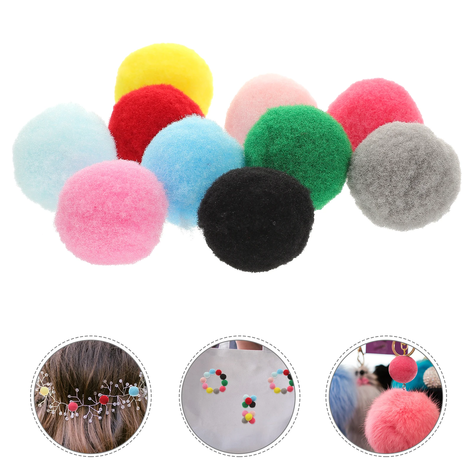 150 قطعة البوليستر بوم بومس كرات الزخرفية DIY بها بنفسك الإكسسوارات الخياطة الحرفية مشاريع ديكور المنزل بوم بومس الفنون والحرف اليدوية #6