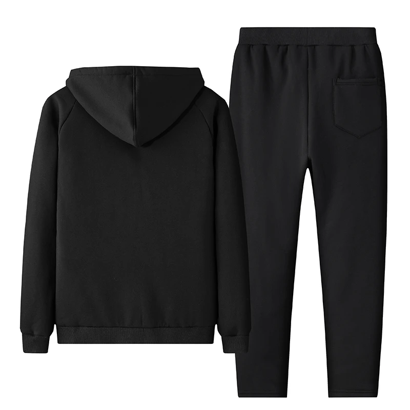 

Ветрозащитная мужская спортивная одежда с капюшоном, мужские зимние толстовки из 2 предметов + брюки, толстые теплые кашемировые комплекты, термотолстовки, флисовый спортивный костюм