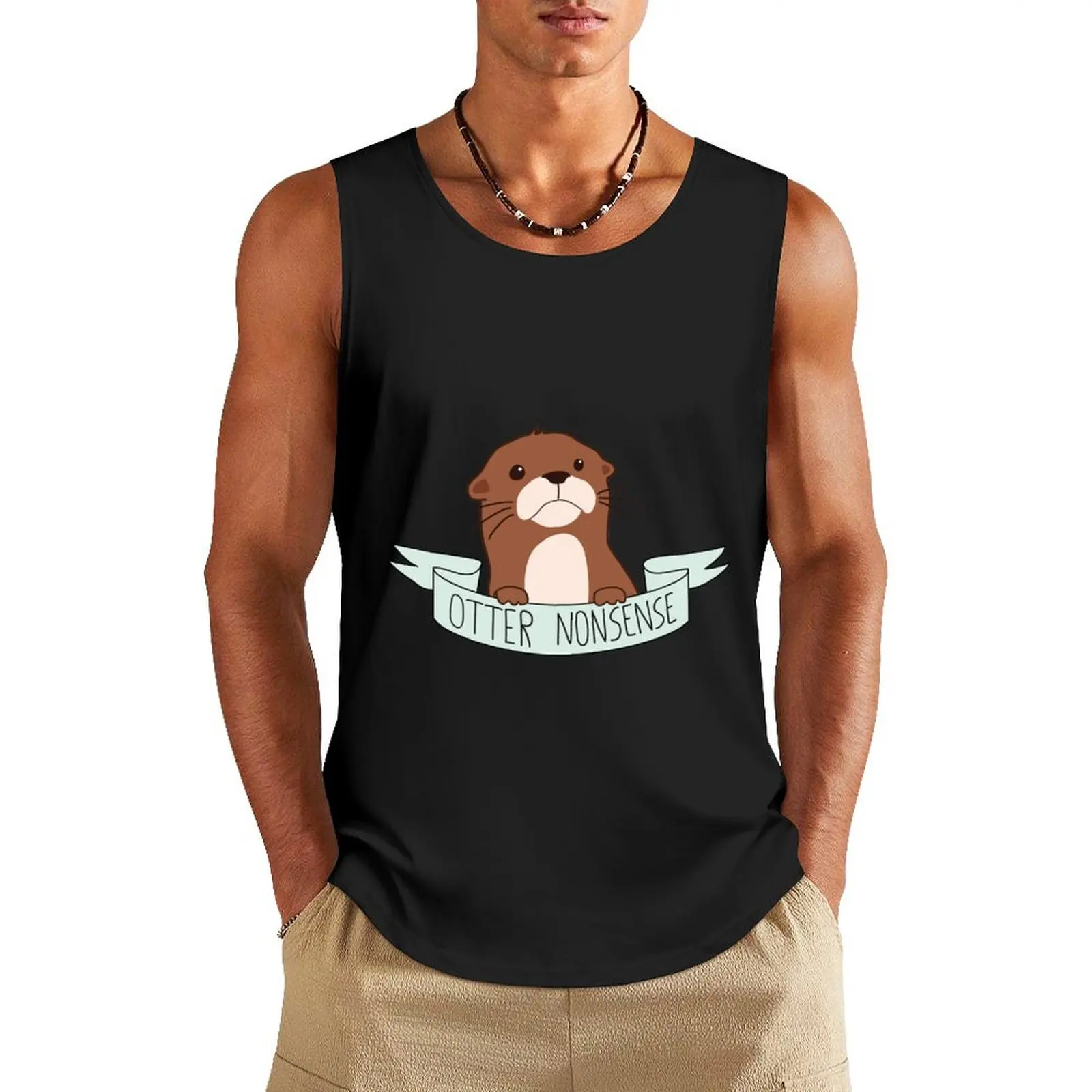 

Otter Nonsense Tank Top men clothings gym wear men Sports shirt man Men's t-shirt