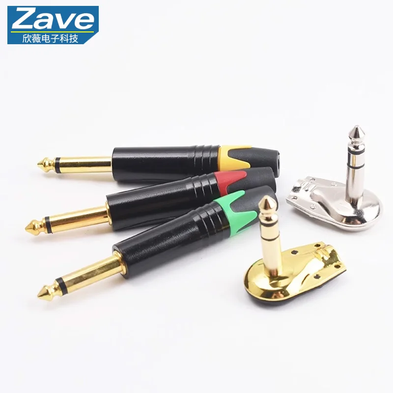 6.35mm 1/4-inch TRS/TR plug, microphone 6.5mm audio connector, mono/stereo, soldering