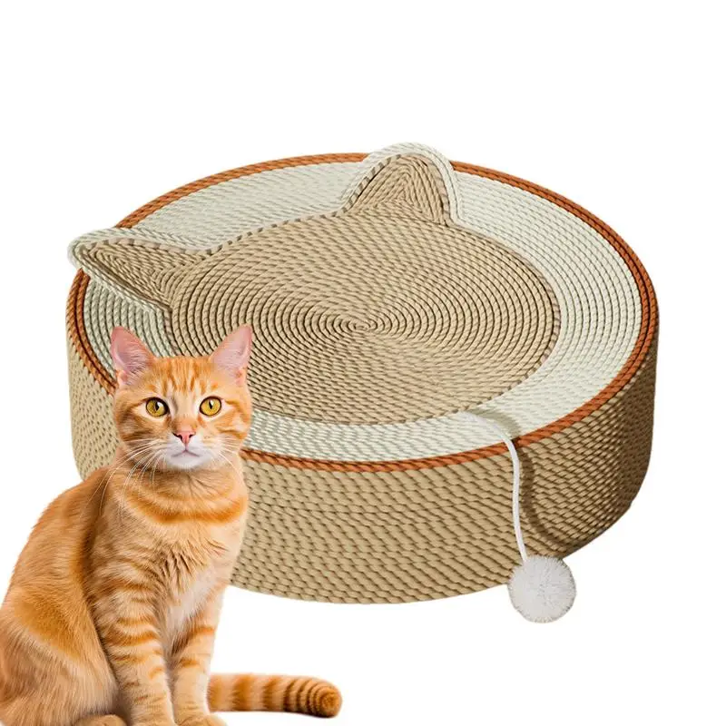 Round Cat Scratch Board sisal Cat Scratch Bed interactive Grinding Claws toy kitten Training playing Toys indoor pet supplies