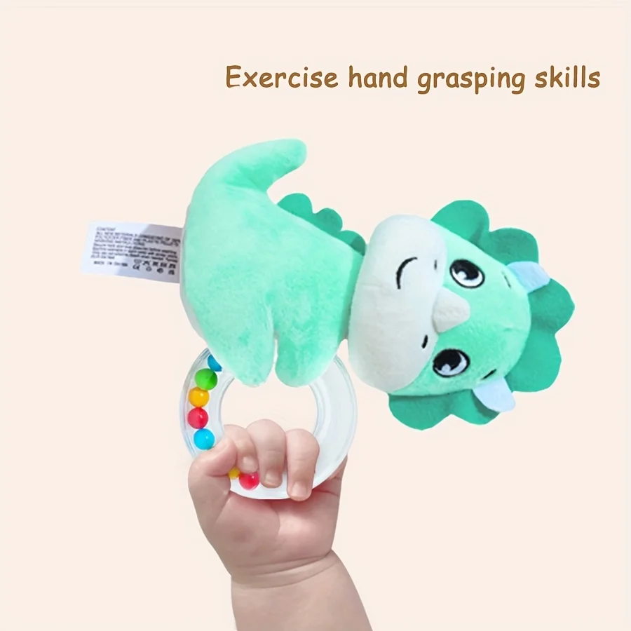 Coctelera de sonajeros suaves para jóvenes, juguetes de desarrollo con agarre manual para jóvenes, lindos juguetes de peluche con sonido para 0-3 años