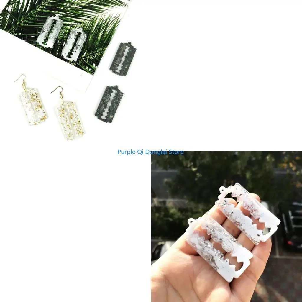 L21E Irregular Blade-shaped Mold Drop Pendant Silicone Mold for Jewelry Making