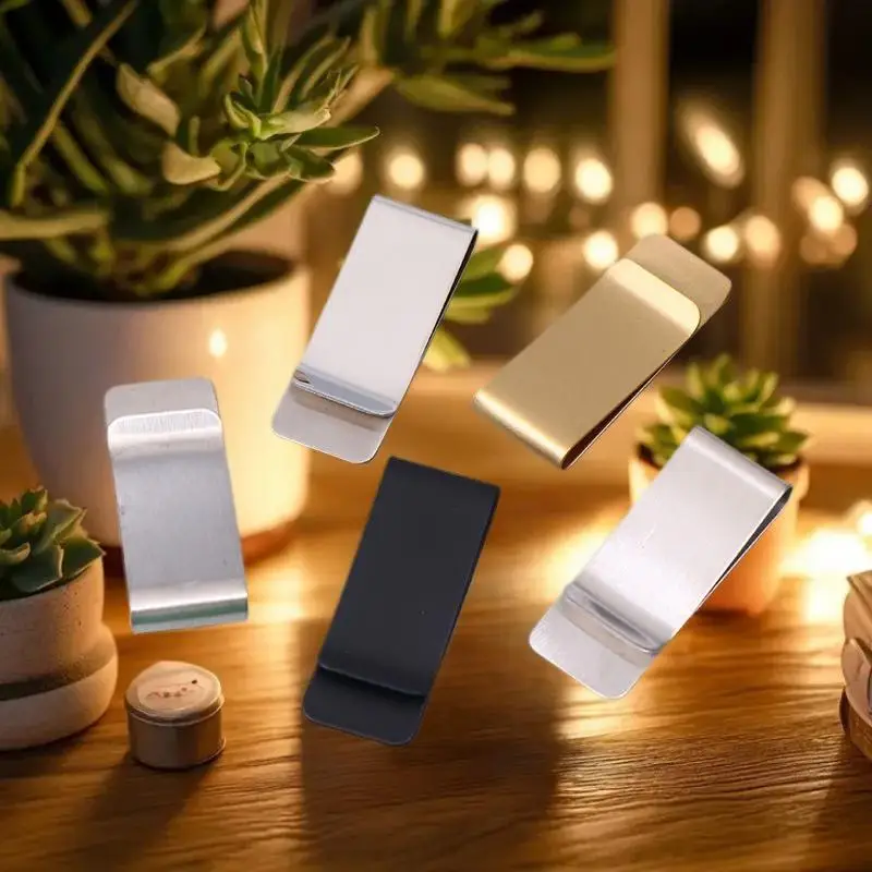 Набор из 5 компактных металлических зажимов для денег, регулируемых визитниц, идеально подходит для мужских кошельков