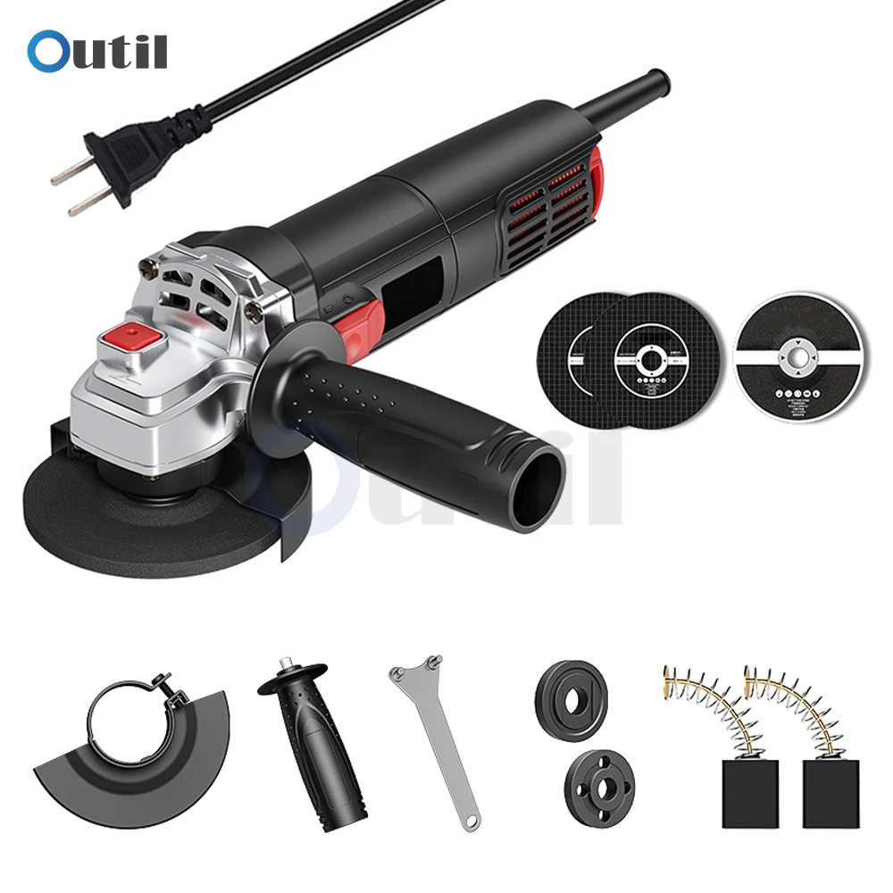 Elétrica Angle Grinder 710w 11000rpm Cordado Moagem Máquina para Polido Moagem e Corte de Metal Ferramenta de Madeira