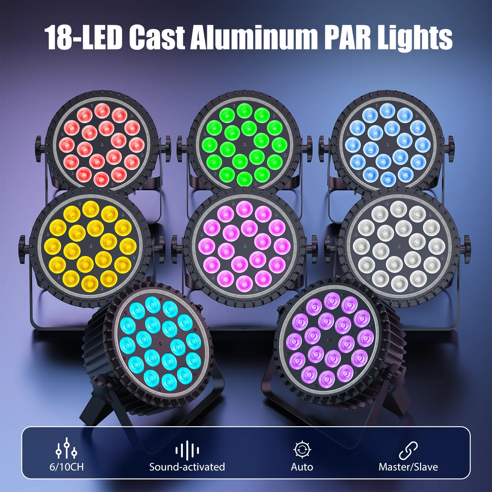 Fieryzeal 4 قطعة LED الاسمية ضوء 18x8 واط RGBW المرحلة الإضاءة مع RGB حلقة DMX جدار غسل ستروب تأثير لحزب الطابق المسطح DJ ديسكو