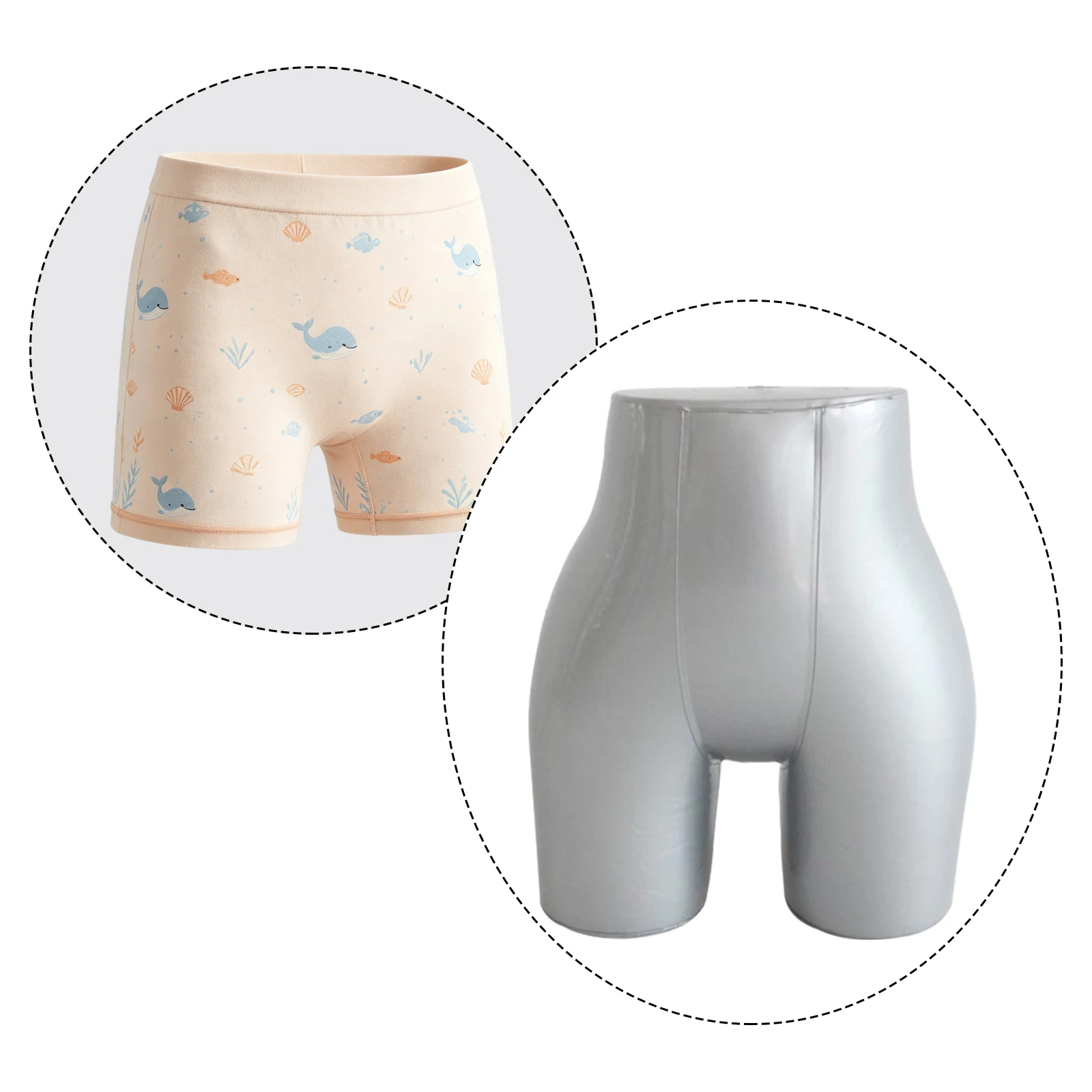 Inflatable Lower Body Mannequin Hip Portable Lightweight Display Dummy Model Prop for Underwear