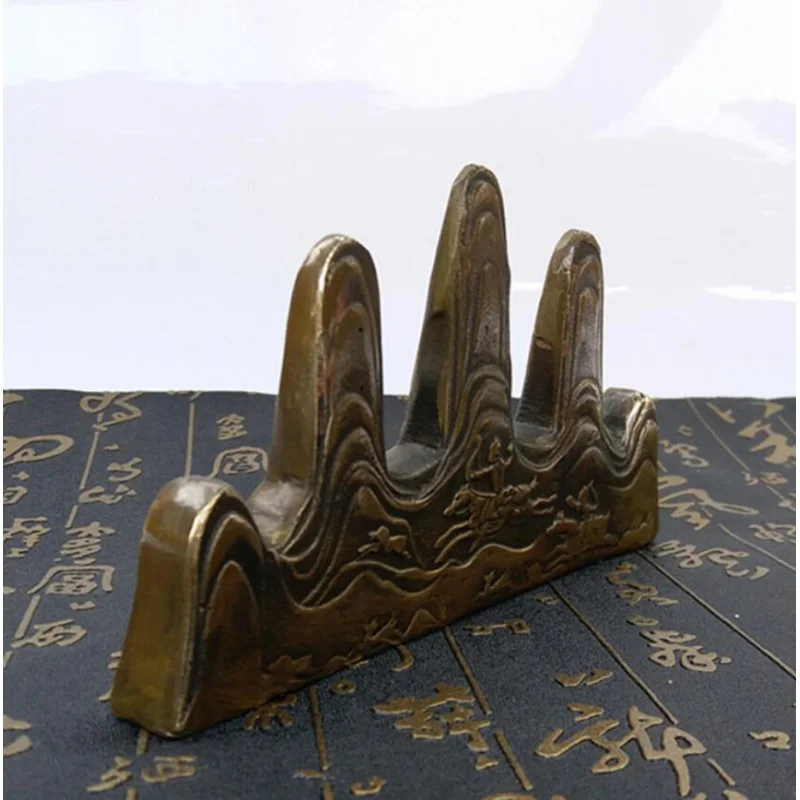 Brass penholder sculpture metal handicraft ornaments