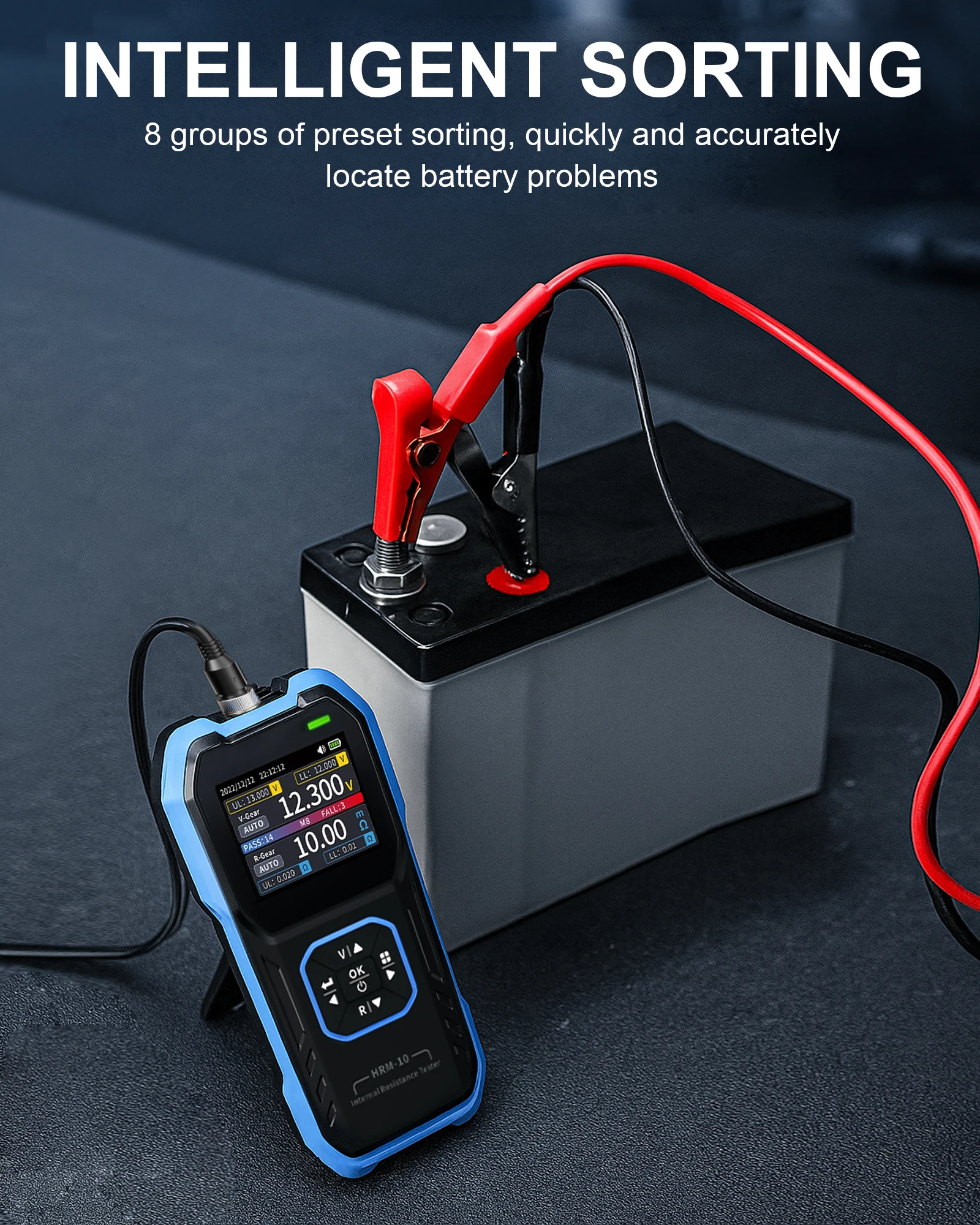 FNIRSI HRM-10 Internal Resistance Tester True 4-Wire Battery Meter 100V 200Ω High Precision Voltage Analyzer for Car Repair
