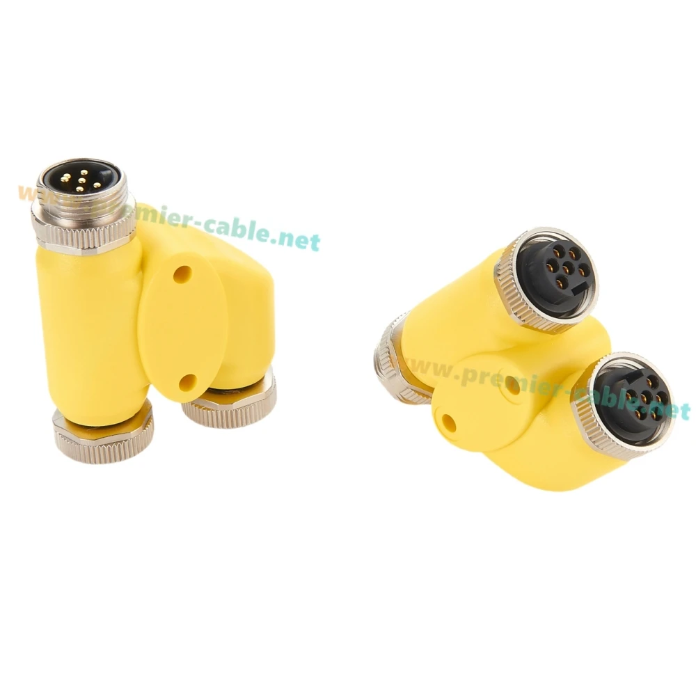 IP67 Mini Verandering 7/8 "6 Polen Y Distributeur Kofferbak Mini-snelle Man-vrouw Power H Splitter industriële Sensor Connector