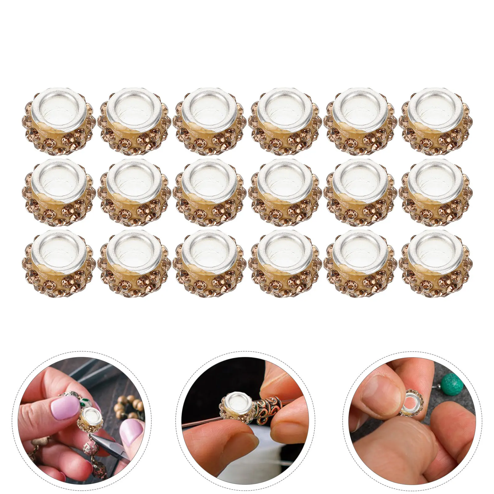 

100Pcs Decorative DIY Spacer Beads Small Loose Beads for Bracelet Making Jewelry Craft Necklace Bracelet Bead Charms