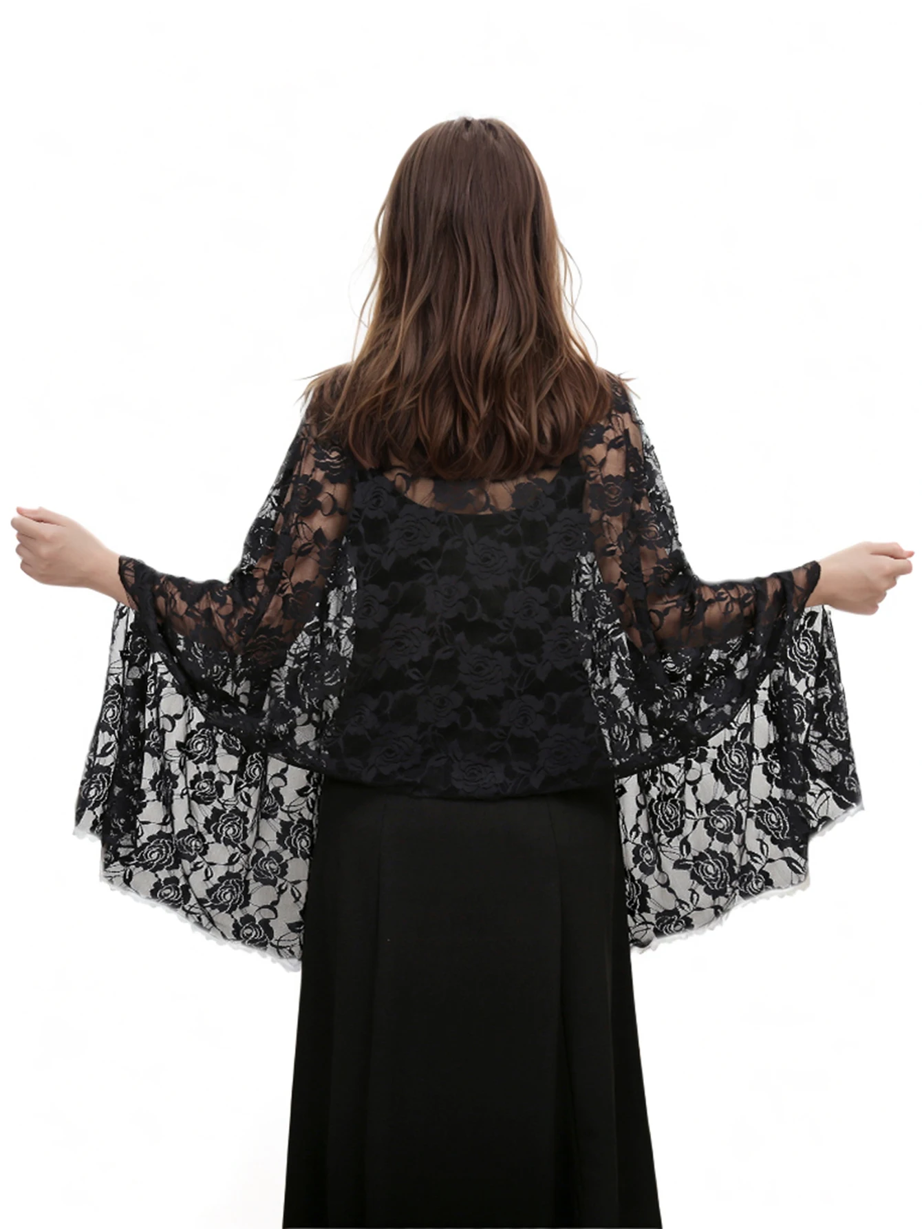 Lace Rose Elegant Long Scarf Women Fashion Shawl Wraps Summer Solid Color Stoles Foulard New Style Female Shawl 2024 Scarf