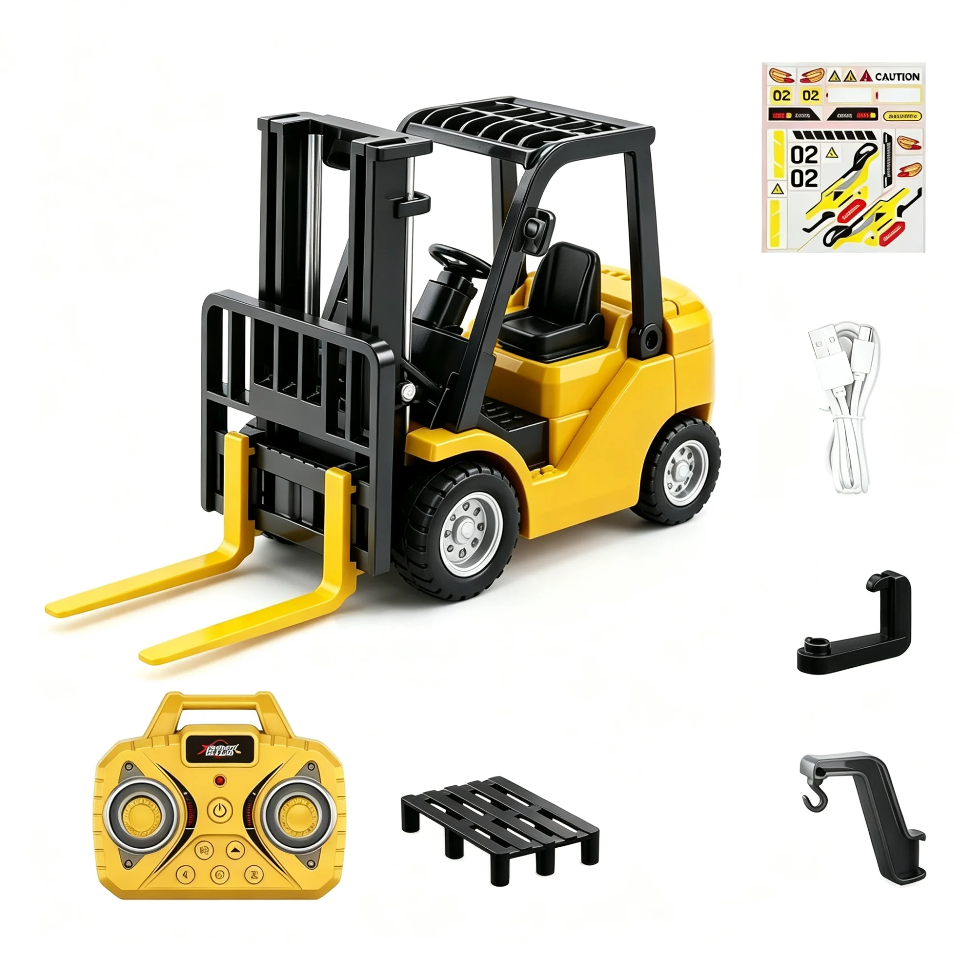RC Construction Vehicle Toy Remote Control Excavator Crane Bulldozer Forklift Dump Truck Engineering Car Gift for Boys Kids