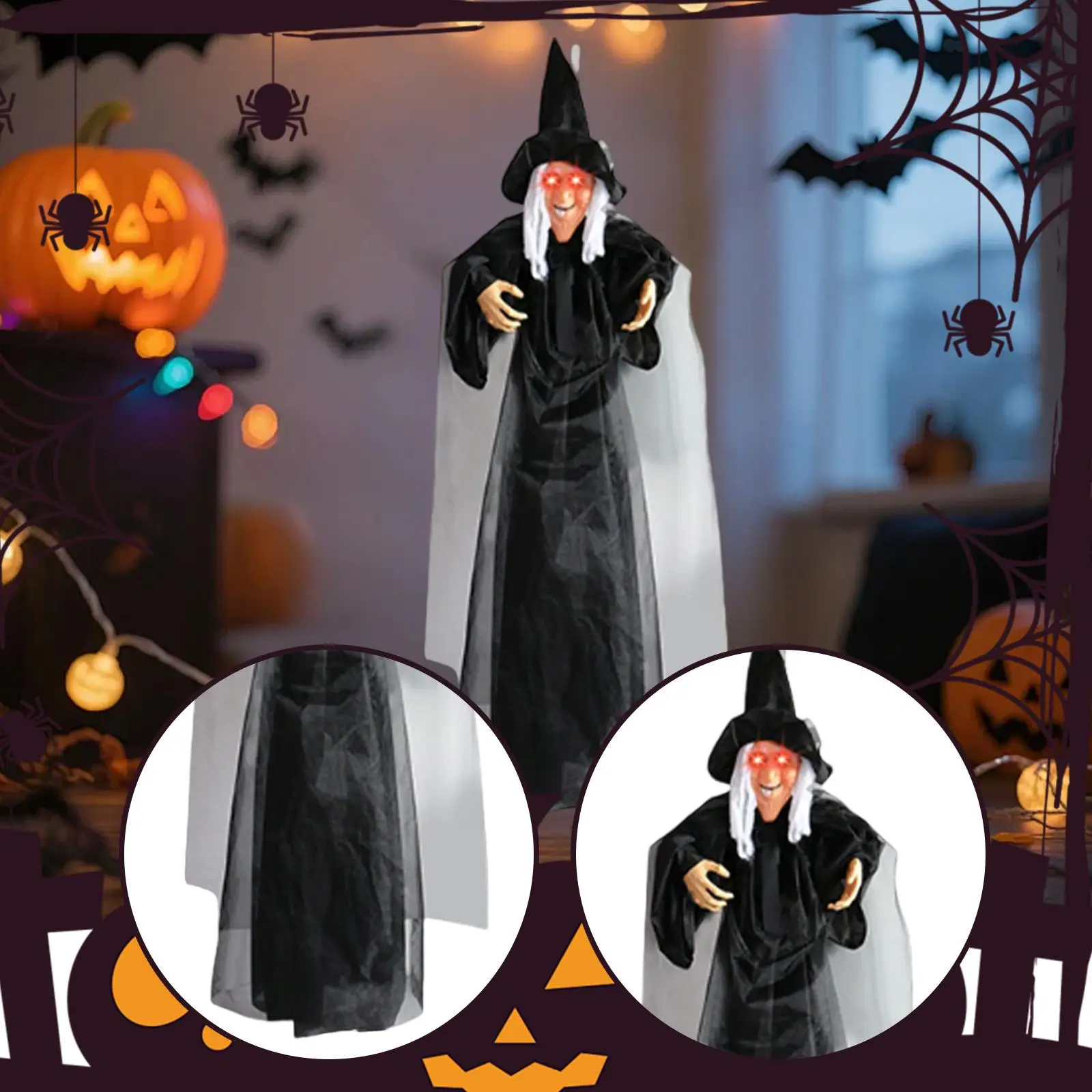 Halloween Hanging Witch 71 inch Decorative for Party Favors Trees Entry Gate