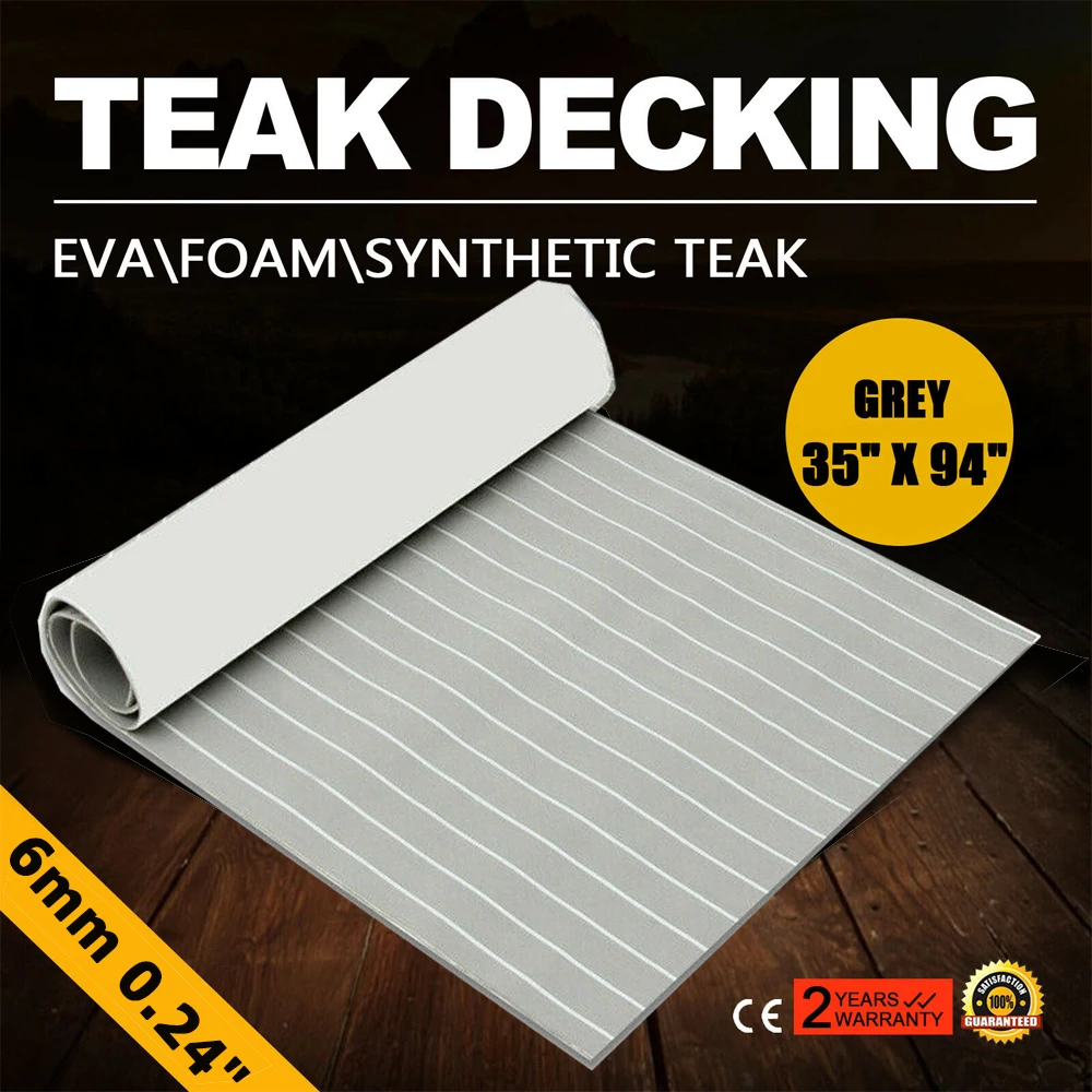 EVA RV Anti-Skid Mat Foam Teak Water-proof Self-Adhesive Teak Sheet 35.4