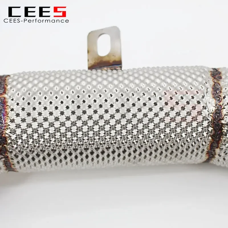 CEES Exhaust Downpipe for Audi S6/S7 C7 4.0T 2013-2018 Stainless Steel with Catalyst 100 200cell/300cell Catalytic Converters