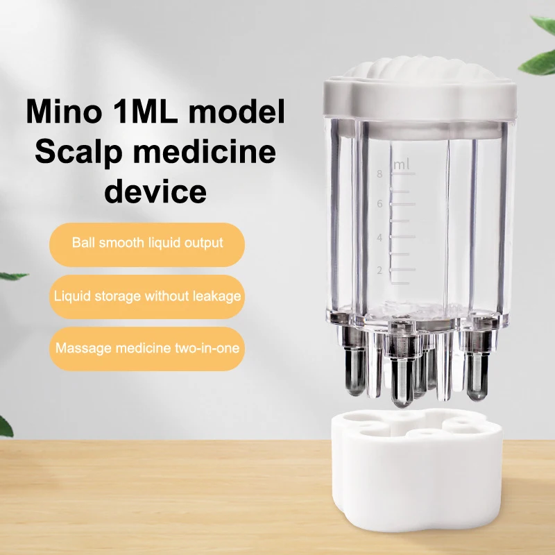 Scalp Applicator Minoxidil 1-8ml Essence Hair Growth Fluid Ball Massage Head Drug Delivery Smear Liquid Guide Comb