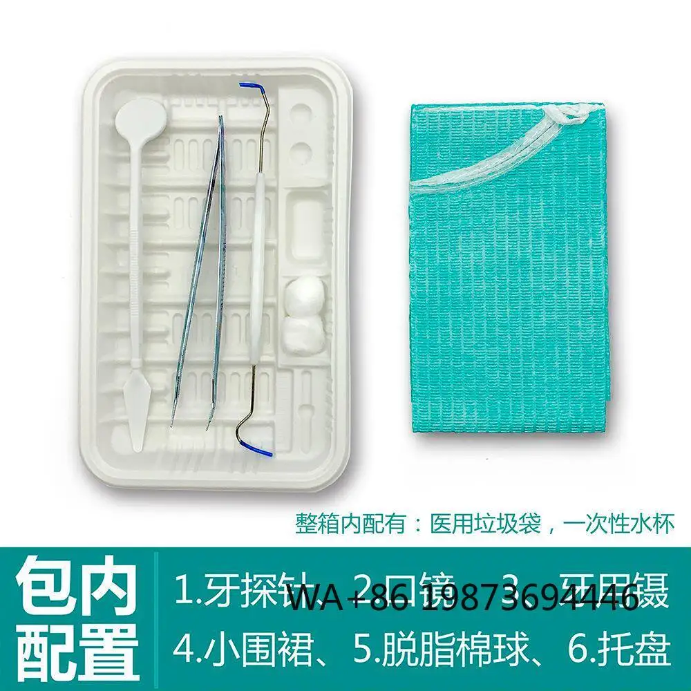 

Sterile Disposable Oral Instrument Tray Kit, Complete Set for Clinical Dental Medical Use