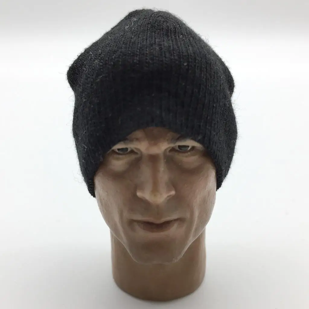 1/6 Mens Cap Black Knitted Hat Figure Accessories for 12 Inch Male Doll Outfits Display
