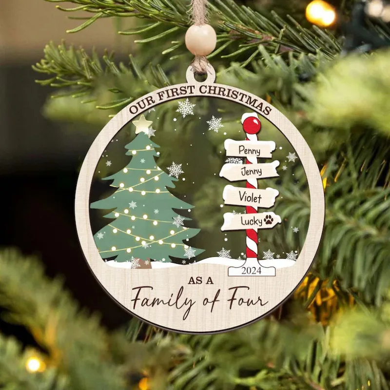 

Деревянные елочные украшения, подвесные декорации для дома, праздничный декор, товары для вечеринок, деревянные подвески в подарок на Рождество