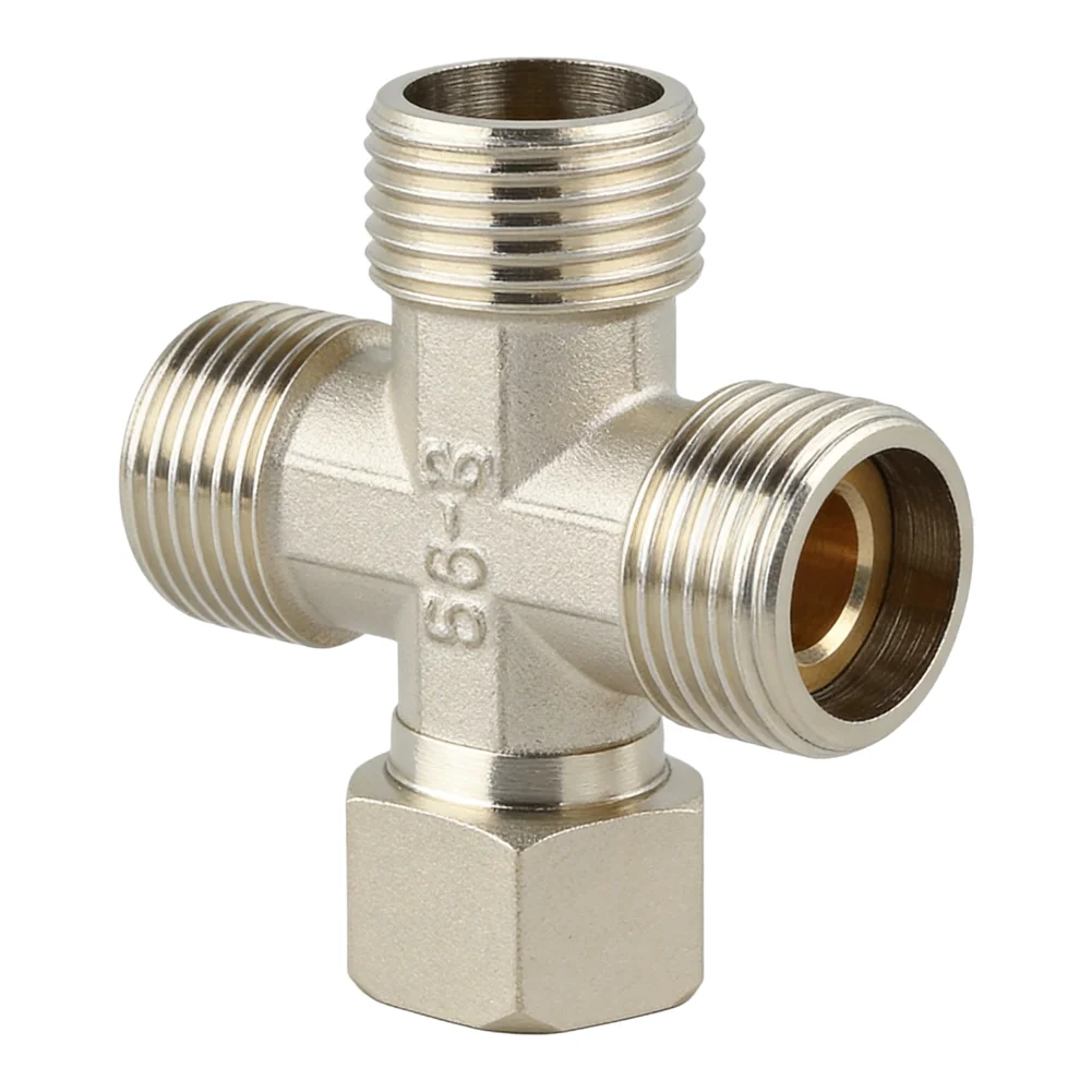 3 Way T-Piece Brass Valve Engineered for Reliable Water Distribution Between Multiple Fixtures in Bathroom Kitchen and Laundry