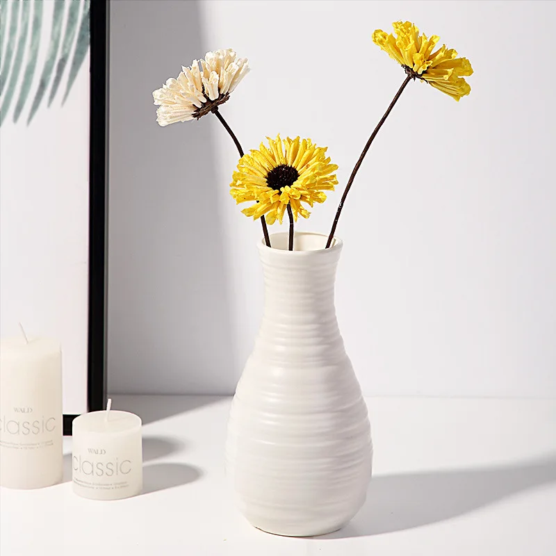 Home Nordic Plastic Vase Simple Small Fresh Flower Pot Storage Bottle for Flowers Living Room Modern Home Decoration Ornaments - Image 3