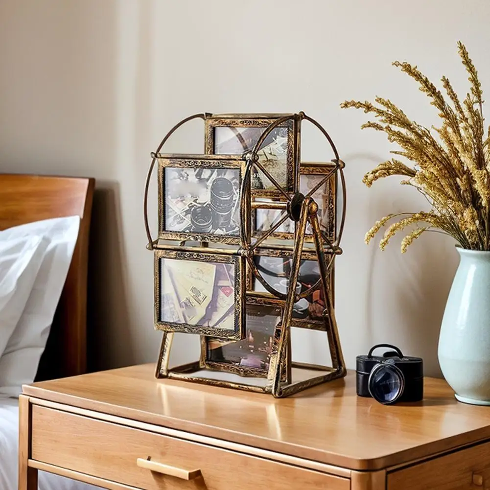 Windmill Photo Frame Display Stand 5Inch Rotating
