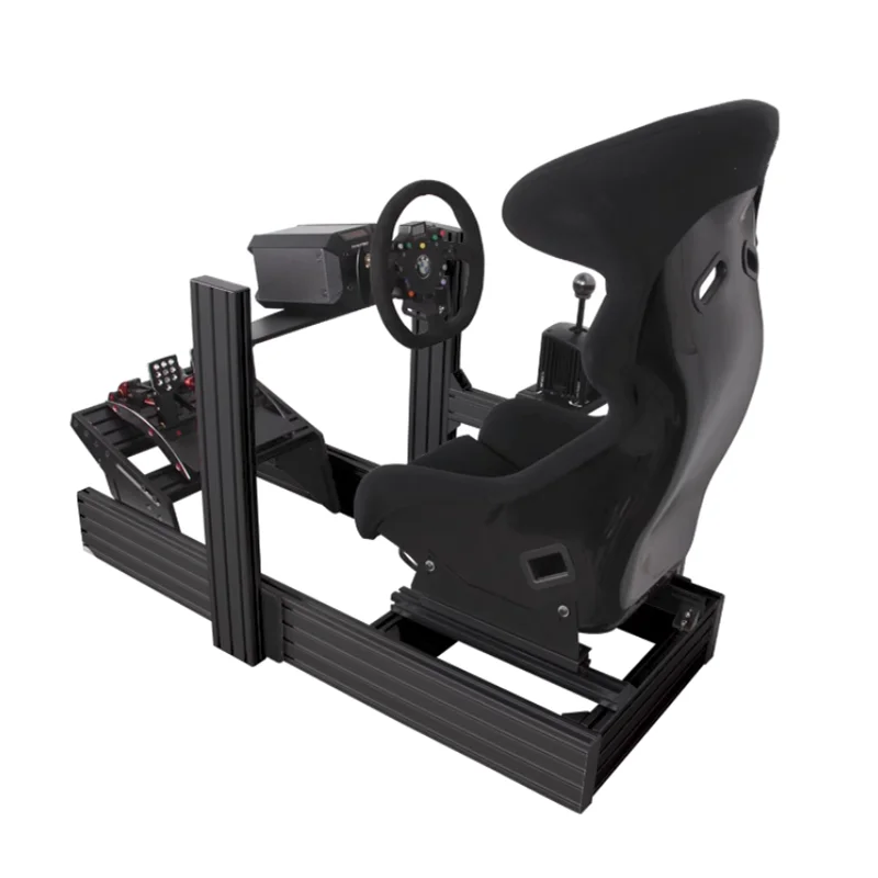 Next Level Sim Racing Cockpit Custom Aluminum Structure Realistic Full Sim Rig Driving Simulator Sim Racing Cockpit Full Setup