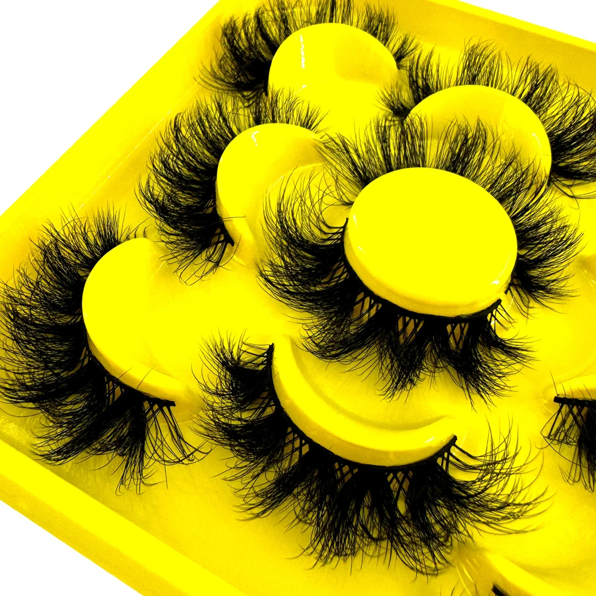 HBZGTLAD new 5 pairs of soft and fluffy 3D false eyelashes with thick hand rolled natural appearance fox eye eyelashes cat eye e