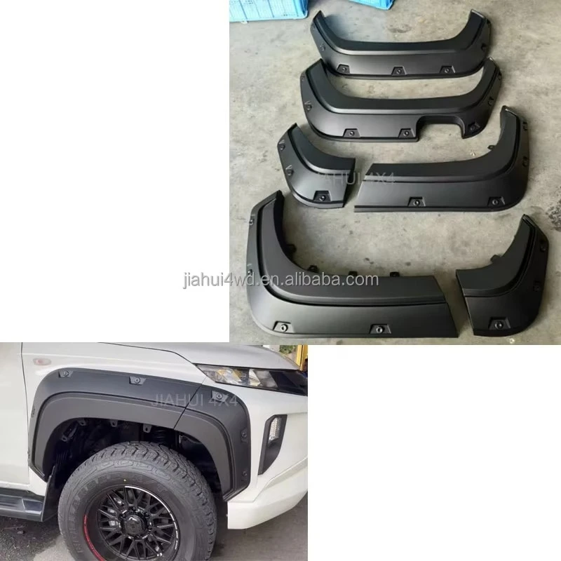 FOR MITSUBISHI L200 TRITON 2019 2020 2021 2022 ABS FENDER FLARE WITH BLACK BOLTS STYLE WHEEL ARCHES 4X4 ACCESSORIES