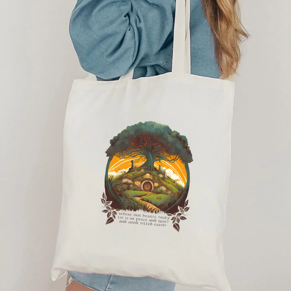 Sac fourre-tout rond sous l'arbre pour femme, sac en toile multifonctionnel, sac à provisions pliable et réutilisable, nouvelle mode pour garçon