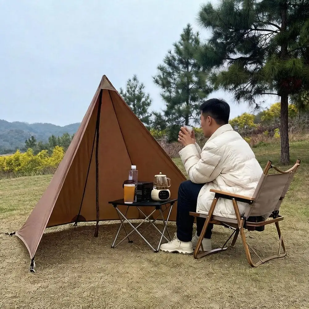 210g 20D Nylon Ultralight Camping Fire Retardant Wind Screen Bonfire Windshield Tent with Ground Stakes & Trekking Pole Camping