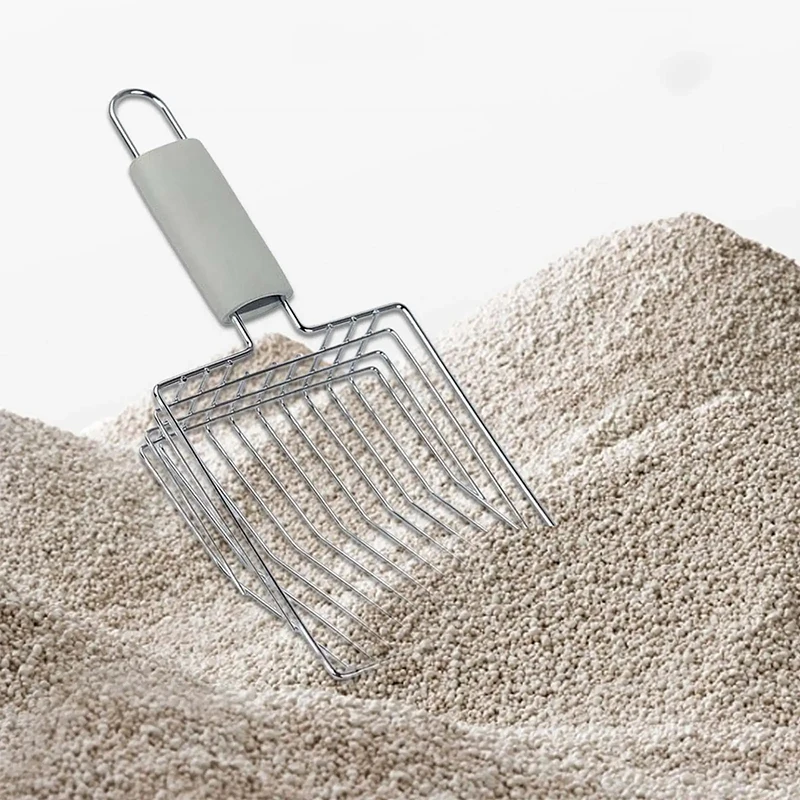 1Pcs Pet Cleaning Tool Metal Aluminum Alloy Cat Litter Scoop Stainless Steel Durable Handle Pet Poop Shovel