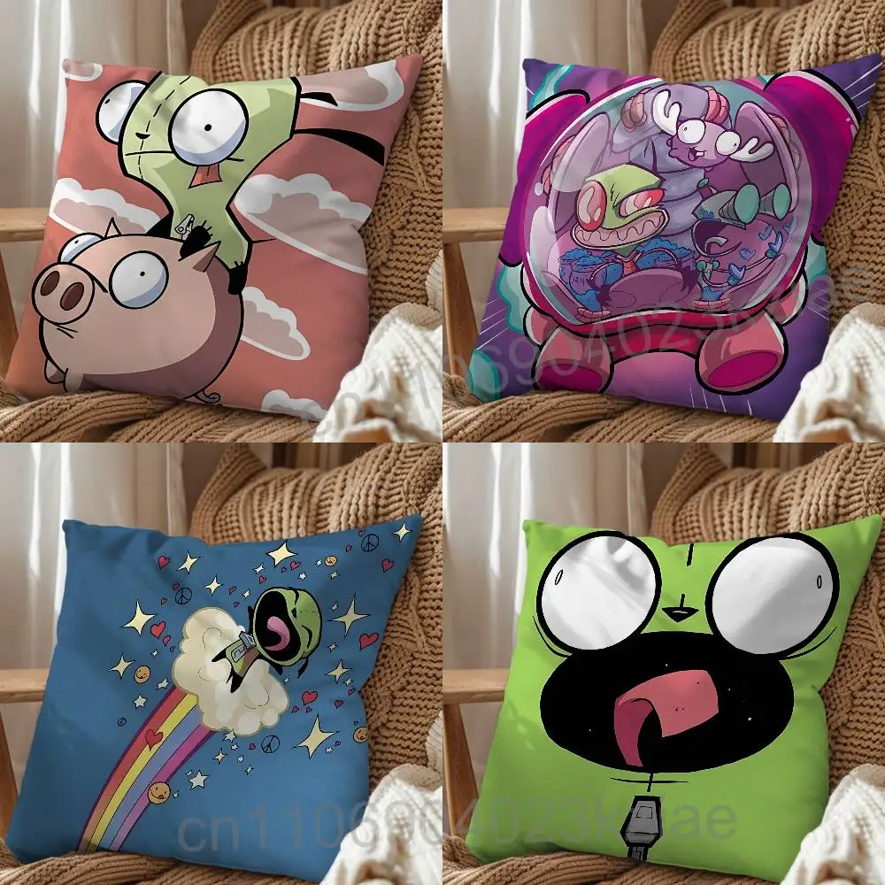 game Classics Alien Invader Zim Pillow Case Office Cushions Suitable For Sofa Car Bedroom Decorative Cushion Cover