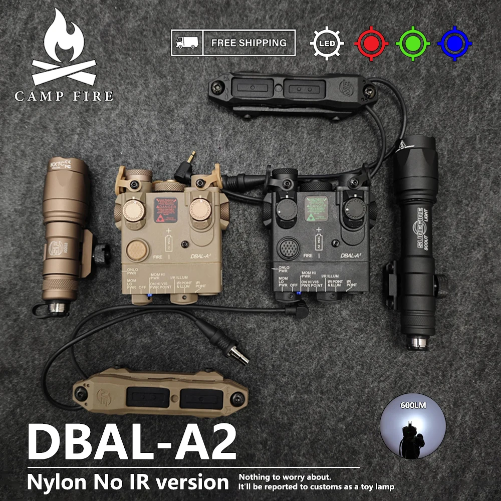 WADSN Tactics DBAL-A2 DBAL PEQRed Green Blue Indicator Surefir M300A M600C Hunting Scout Light Dual Control Switch