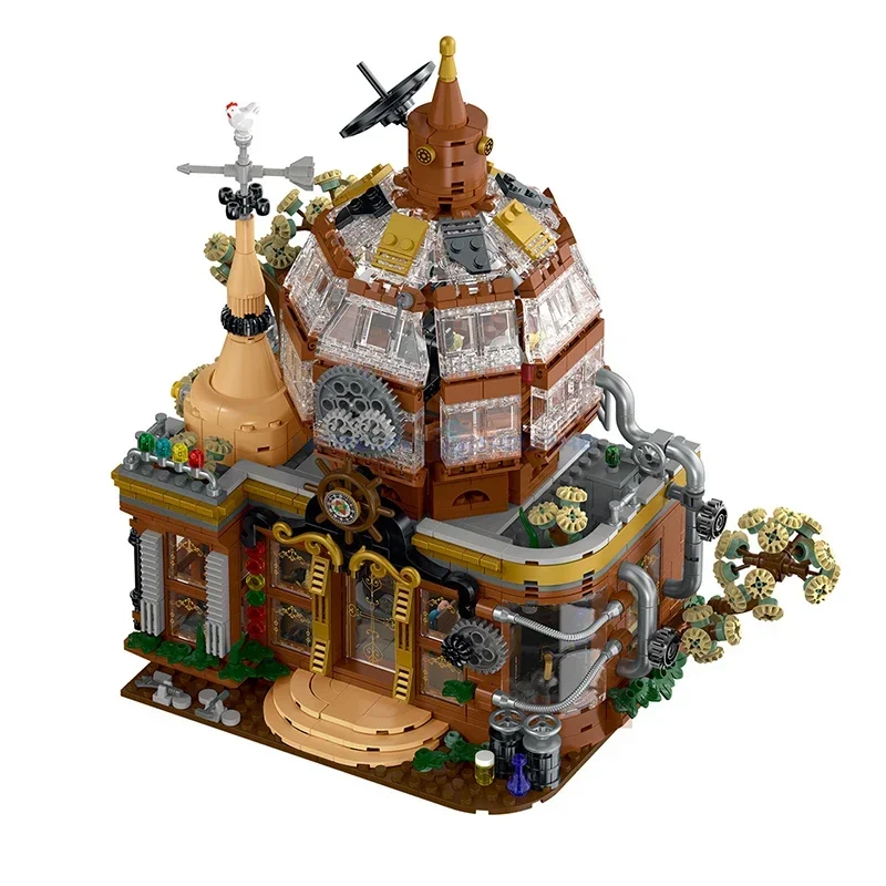 Steampunk Magic Shop Model Building Blocks Medieval Street View MOC 020202 Modular Architecture Bricks Set Gift Ideas Toy Kids