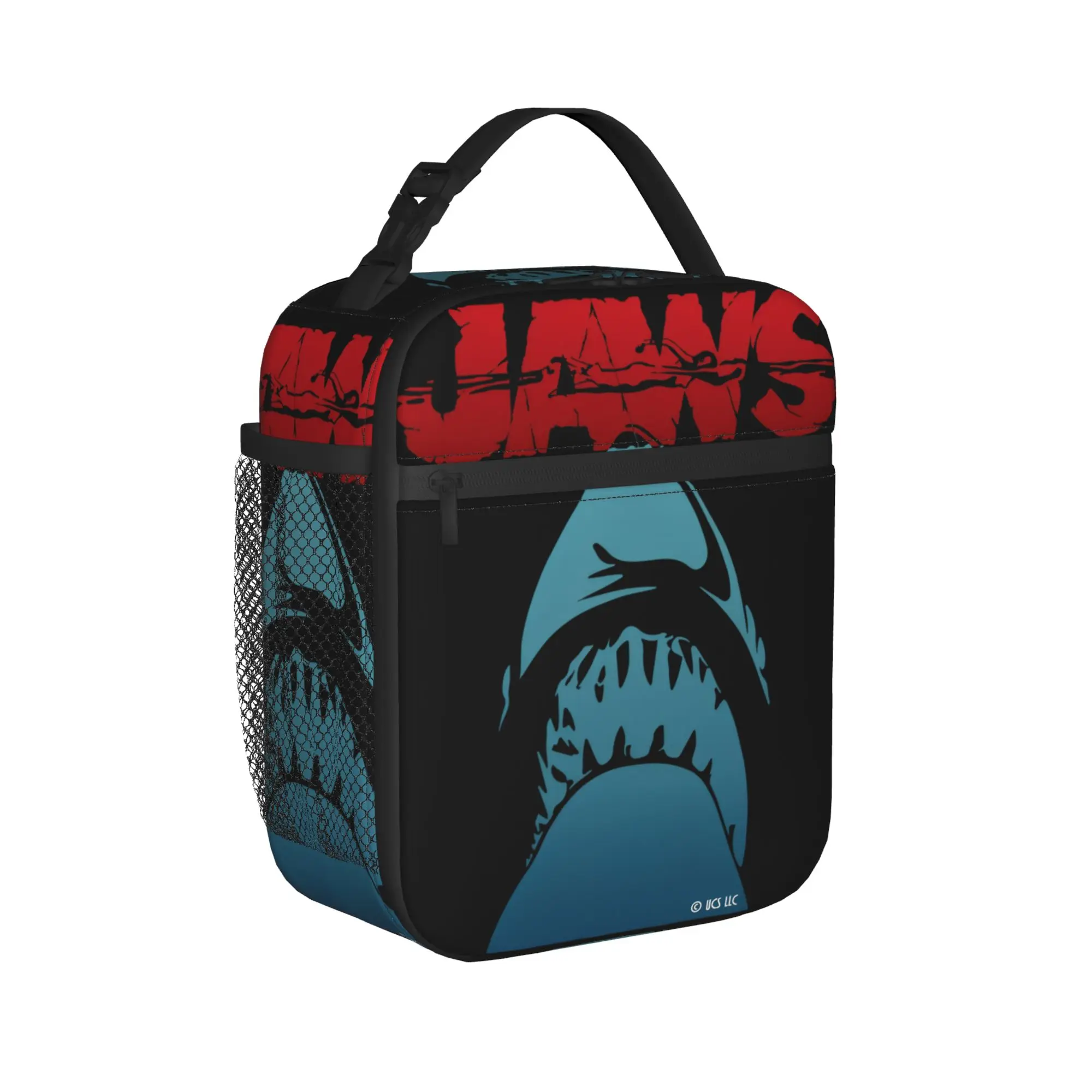 Jaws Great White Dangerous Shark Color Lunch Bag Travel Lunch Box For Women Thermal Lunch Bags Waterproof Portable Cooler Bag